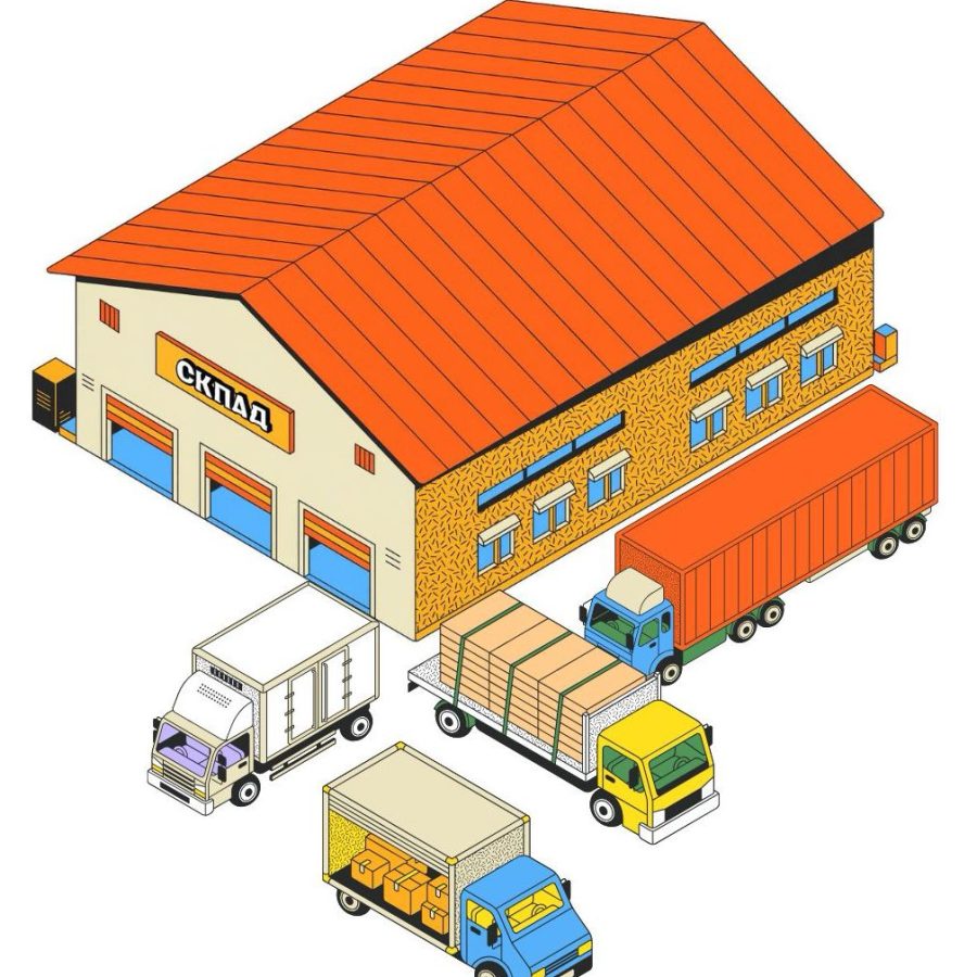 Yellow and Red Illustrated Logistics Presentation - 9